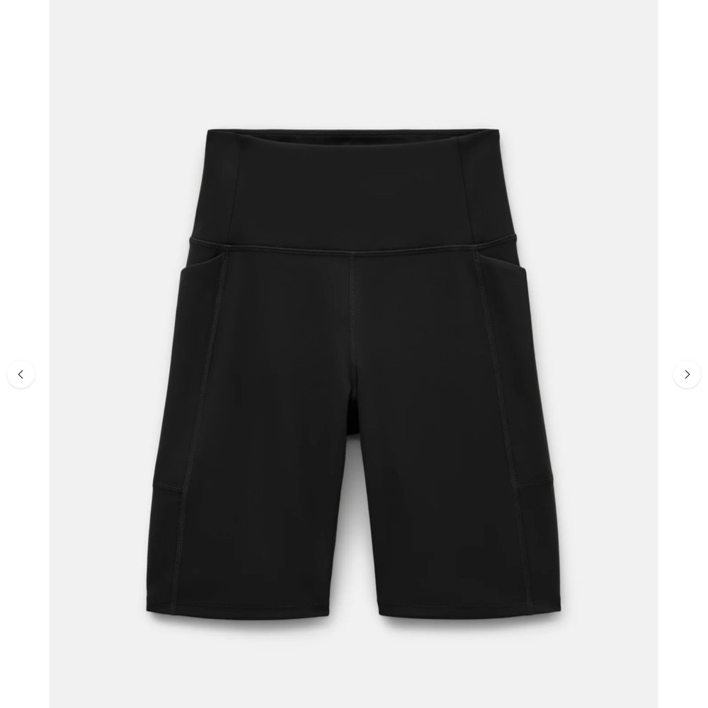 Girlfriend Collective Black High-Rise Pocket Bike Short